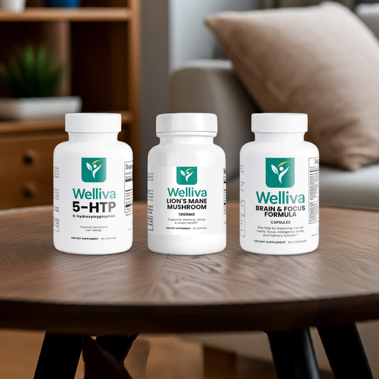3 in 1 Focus Pack (5-HTP + Lion’s Mane Mushroom + Brain & Focus Formula)